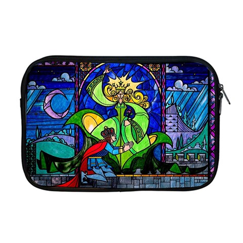 Beauty And The Beast Stained Glass Rose Apple MacBook Pro 17  Zipper Case from ArtsNow.com Front