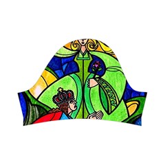 Beauty And The Beast Stained Glass Rose Kids  Short Sleeve Velvet Dress from ArtsNow.com Right Sleeve