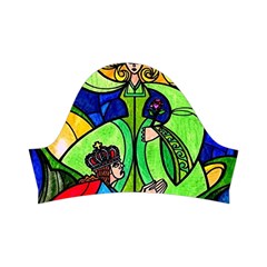 Beauty And The Beast Stained Glass Rose Kids  Short Sleeve Velvet Dress from ArtsNow.com Left Sleeve