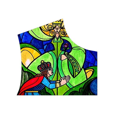 Beauty And The Beast Stained Glass Rose Women s Button Up Vest from ArtsNow.com Top Right