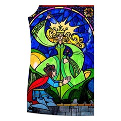Beauty And The Beast Stained Glass Rose Women s Button Up Vest from ArtsNow.com Front Right