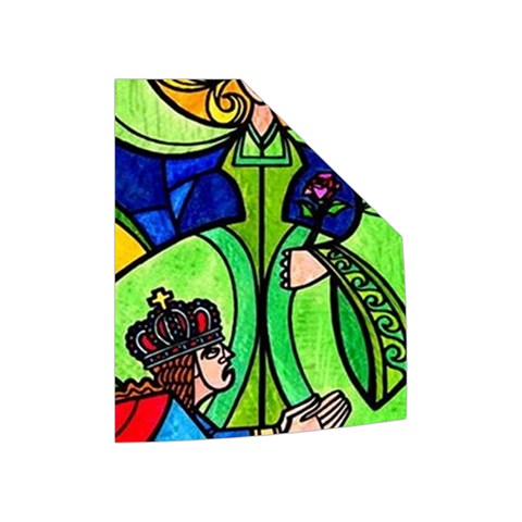 Beauty And The Beast Stained Glass Rose Women s Button Up Vest from ArtsNow.com Left Pocket