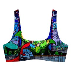 Beauty And The Beast Stained Glass Rose Cross Back Hipster Bikini Set from ArtsNow.com Front
