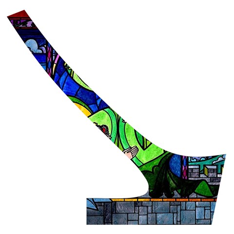 Beauty And The Beast Stained Glass Rose Cross Back Hipster Bikini Set from ArtsNow.com Back Right