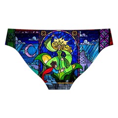 Beauty And The Beast Stained Glass Rose Cross Back Hipster Bikini Set from ArtsNow.com Back Under