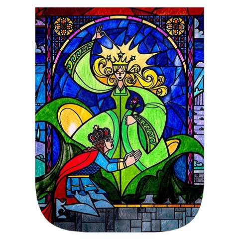 Beauty And The Beast Stained Glass Rose Waist Pouch (Small) from ArtsNow.com Front Pocket