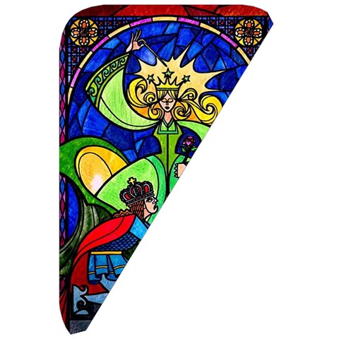 Beauty And The Beast Stained Glass Rose Belt Pouch Bag (Small) from ArtsNow.com Front Right