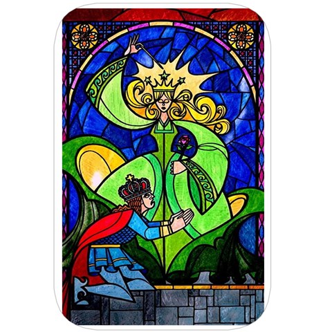 Beauty And The Beast Stained Glass Rose Belt Pouch Bag (Large) from ArtsNow.com Back