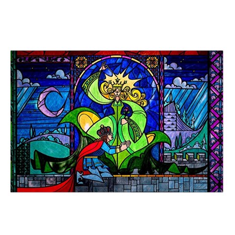 Beauty And The Beast Stained Glass Rose Belt Pouch Bag (Large) from ArtsNow.com Loop