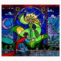 Beauty And The Beast Stained Glass Rose Roll Up Canvas Pencil Holder (S) from ArtsNow.com Front