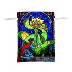 Beauty And The Beast Stained Glass Rose Lightweight Drawstring Pouch (L)