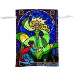 Beauty And The Beast Stained Glass Rose Lightweight Drawstring Pouch (XL)