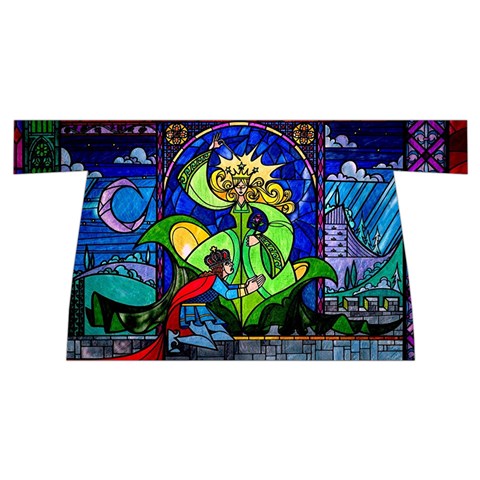 Beauty And The Beast Stained Glass Rose Wristlet Pouch Bag (Small) from ArtsNow.com Back