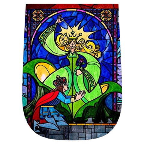 Beauty And The Beast Stained Glass Rose Wristlet Pouch Bag (Small) from ArtsNow.com Right Side