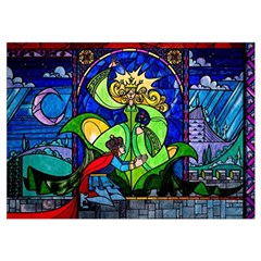 Beauty And The Beast Stained Glass Rose Wristlet Pouch Bag (Small) from ArtsNow.com Belt Loop