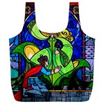 Beauty And The Beast Stained Glass Rose Full Print Recycle Bag (XXL)