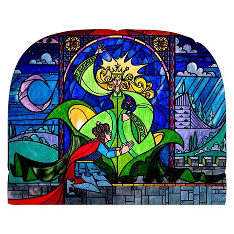 Beauty And The Beast Stained Glass Rose Make Up Case (Small) from ArtsNow.com Back