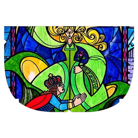 Beauty And The Beast Stained Glass Rose Make Up Case (Small) from ArtsNow.com Side Right