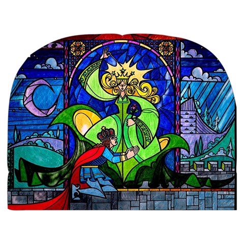 Beauty And The Beast Stained Glass Rose Make Up Case (Medium) from ArtsNow.com Front