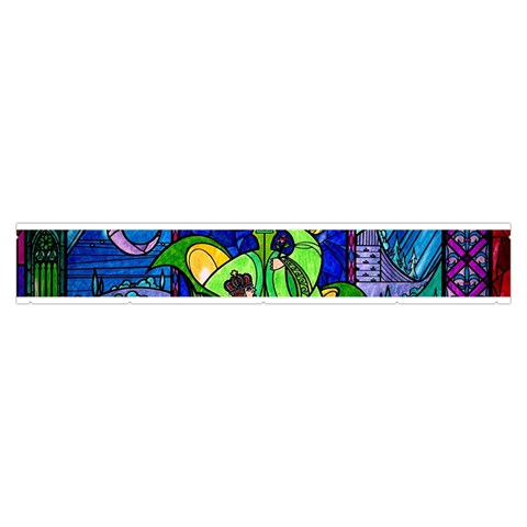 Beauty And The Beast Stained Glass Rose Make Up Case (Medium) from ArtsNow.com Zipper Back