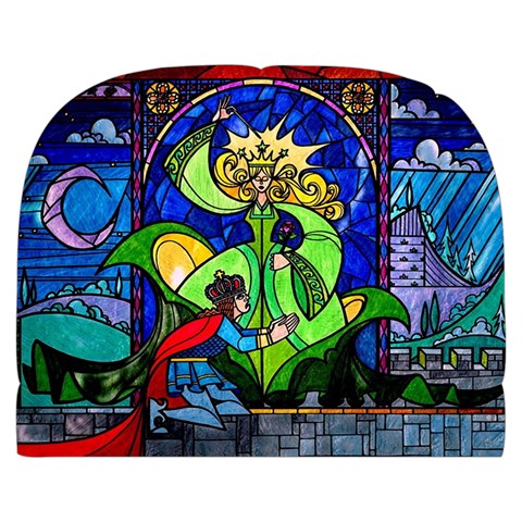 Beauty And The Beast Stained Glass Rose Make Up Case (Large) from ArtsNow.com Front