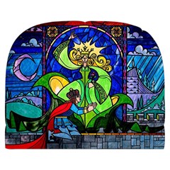 Beauty And The Beast Stained Glass Rose Make Up Case (Large) from ArtsNow.com Front