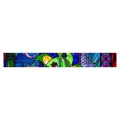 Beauty And The Beast Stained Glass Rose Make Up Case (Large) from ArtsNow.com Zipper Front