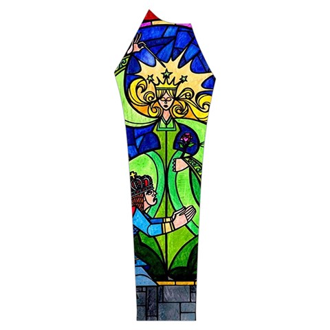 Beauty And The Beast Stained Glass Rose Women s Long Sleeve Raglan T Sleeve Right