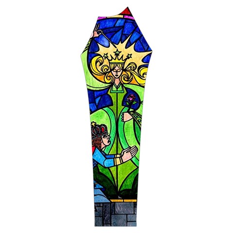 Beauty And The Beast Stained Glass Rose Women s Long Sleeve Raglan T Sleeve Left