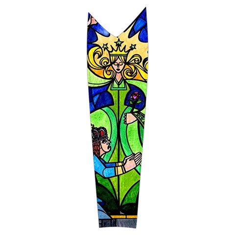 Beauty And The Beast Stained Glass Rose Women s Long Sleeve Raglan T Right Sleeve Side