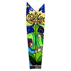 Beauty And The Beast Stained Glass Rose Women s Long Sleeve Raglan T Left Sleeve Side
