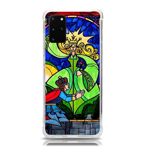 Beauty And The Beast Stained Glass Rose Samsung Galaxy S20Plus 6.7 Inch TPU UV Case from ArtsNow.com Front