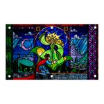Beauty And The Beast Stained Glass Rose Banner and Sign 5  x 3 