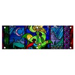 Beauty And The Beast Stained Glass Rose Banner and Sign 6  x 2 