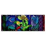 Beauty And The Beast Stained Glass Rose Banner and Sign 8  x 3 