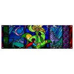 Beauty And The Beast Stained Glass Rose Banner and Sign 12  x 4 