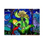 Beauty And The Beast Stained Glass Rose Premium Plush Fleece Blanket (Mini)