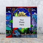 Beauty And The Beast Stained Glass Rose White Box Photo Frame 4  x 6 