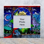 Beauty And The Beast Stained Glass Rose White Wall Photo Frame 5  x 7 