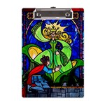 Beauty And The Beast Stained Glass Rose A5 Acrylic Clipboard