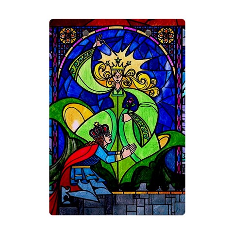 Beauty And The Beast Stained Glass Rose A5 Acrylic Clipboard from ArtsNow.com Back
