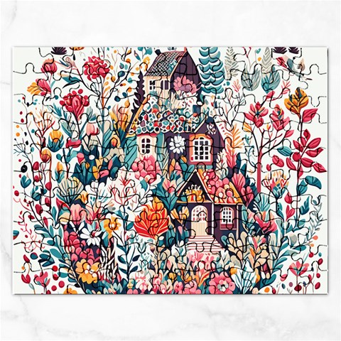 Cottagecore Rectangular Jigsaw Puzzl from ArtsNow.com Front