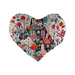 Cottagecore Standard 16  Premium Heart Shape Cushions