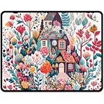 Cottagecore Two Sides Fleece Blanket (Medium)
