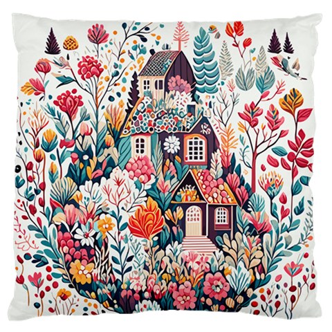 Cottagecore Large Premium Plush Fleece Cushion Case (One Side) from ArtsNow.com Front