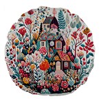 Cottagecore Large 18  Premium Flano Round Cushions