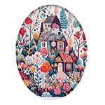 Cottagecore Oval Glass Fridge Magnet (4 pack)