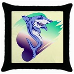 Shark Throw Pillow Case (Black)