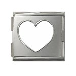 Shark Mega Link Heart Italian Charm (18mm)