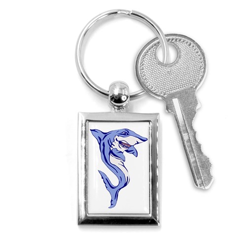Shark Key Chain (Rectangle) from ArtsNow.com Front